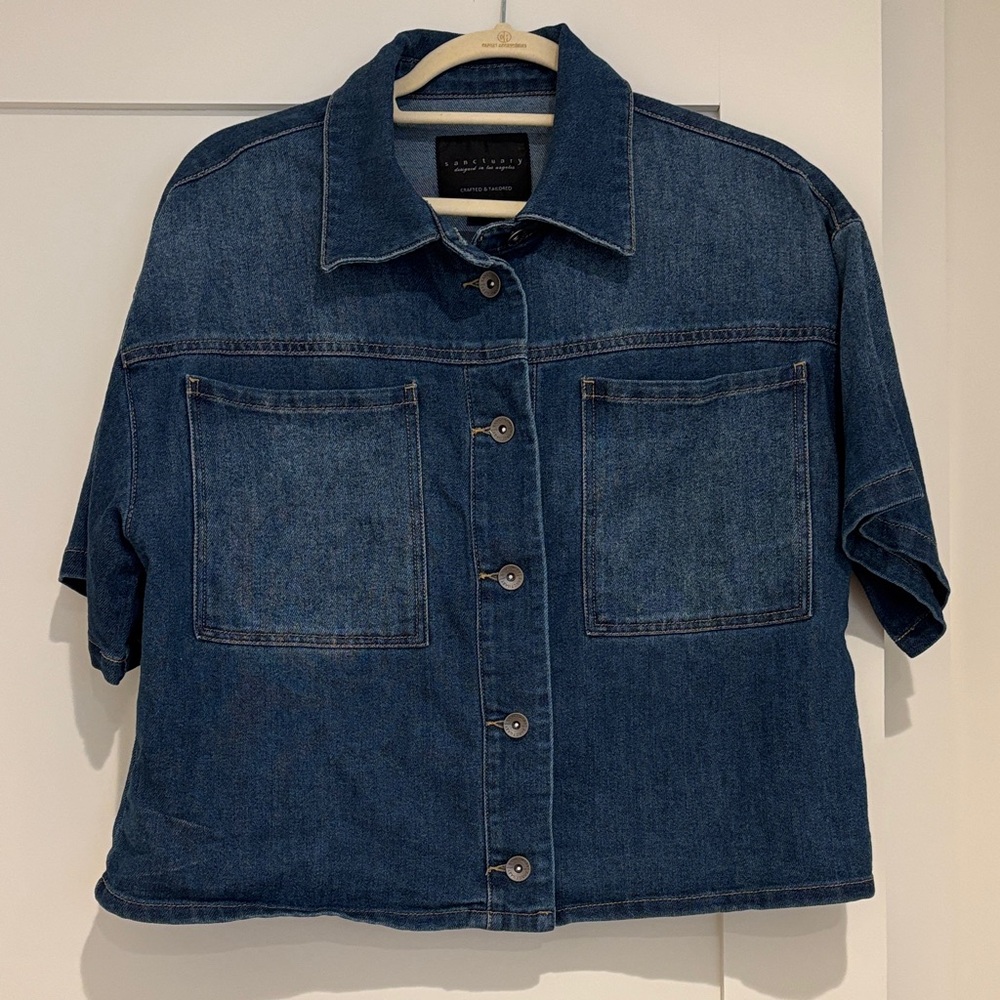 Sanctuary Dark Blue Button Down Shirt
